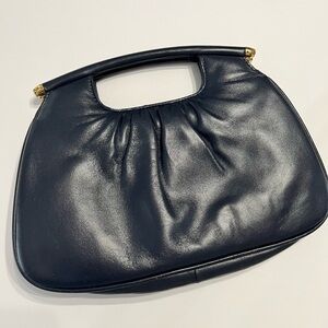 Ashneil Vintage Elegant Navy soft Leather Handbag